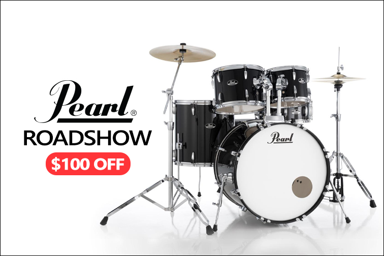 Get $100 Off the Pearl Roadshow 5-Piece Drum Kit!